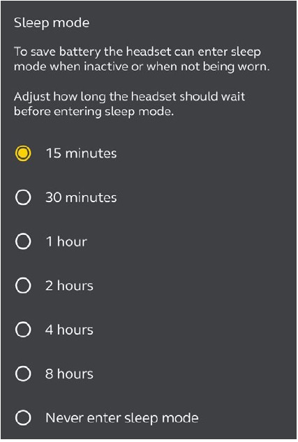 Конфигуриране на режима на заспиване с помощта на приложението