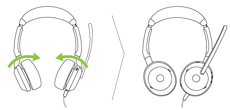 Kokoontaitettavat korvakupit