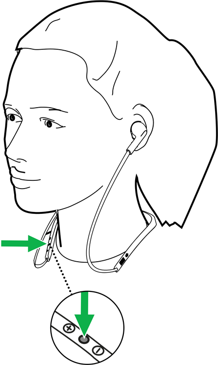 A headset be-/kikapcsol&aacute;sa