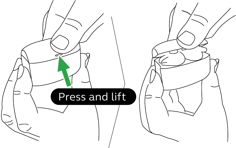 C&oacute;mo cargar - Apertura del estuche de carga