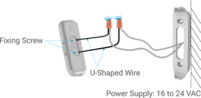 Connect doorbell with your existing doorbell wires