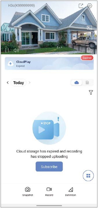 Operaciones en la aplicaci&oacute;n EZVIZ - Vista en vivo