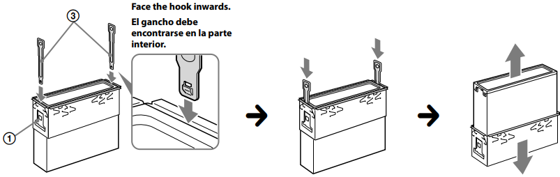 Zdejmowanie kołnierza ochronnego i uchwytu - Krok 2