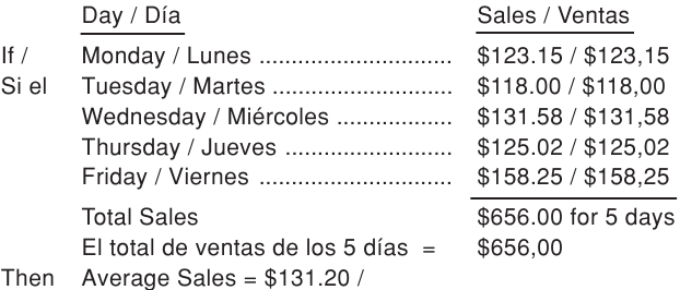 AVERAGING CALCULATIONS - Part 1