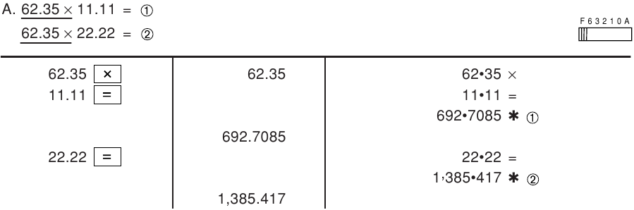 CALCULATION EXAMPLES - CONSTANT