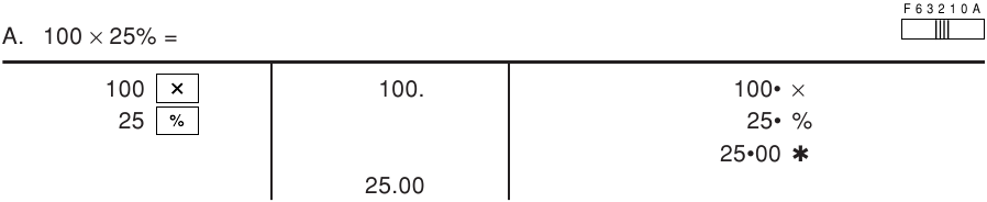 CALCULATION EXAMPLES - PERCENT