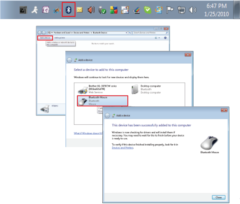 KUWEKA MUUNGANISHO WA BLUETOOTH kwa Windows 7