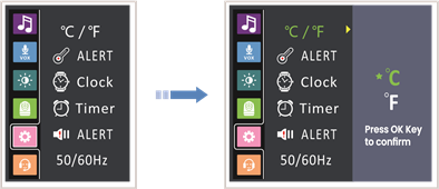 Ajuste de la escala de temperatura