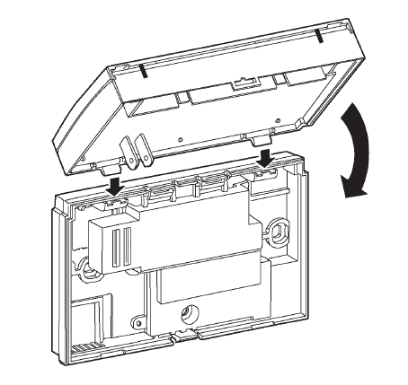 Mounting the thermostat on the wall plate