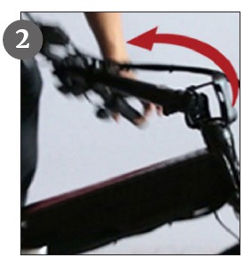 Nastavenie riadidiel a zvisl&yacute;ch r&uacute;rok - krok 2