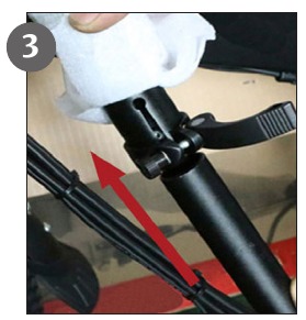 Nastavenie riadidiel a zvisl&yacute;ch r&uacute;rok - krok 3