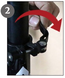 Nastavenie sedla a sedlovej trubky - krok 2