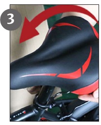 Nastavenie sedla a sedlovej trubky - krok 3