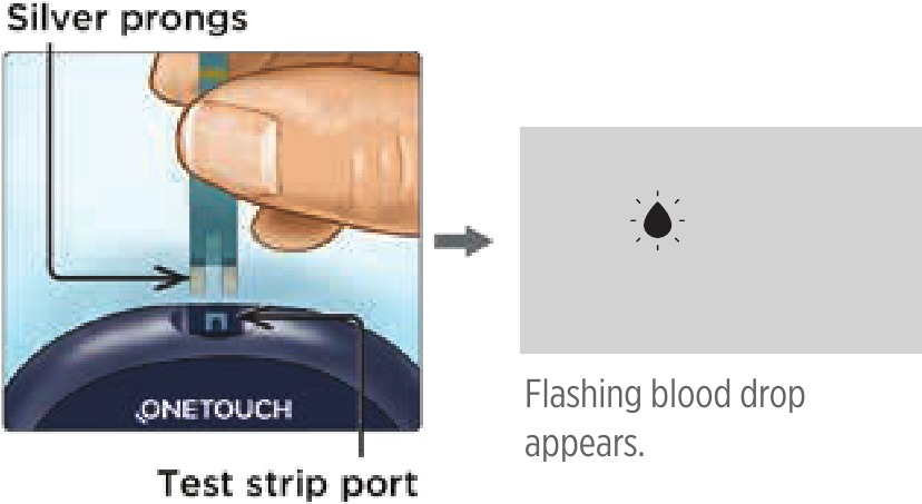 Proveďte test - Krok 1 - Vložte testovac&iacute; proužek