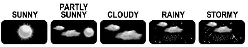 WEATHER FORECAST ICONS