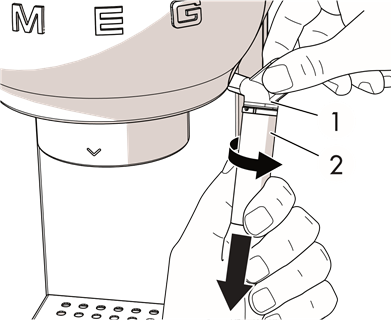 Kusafisha kichochezi cha cappuccino - Hatua ya 1