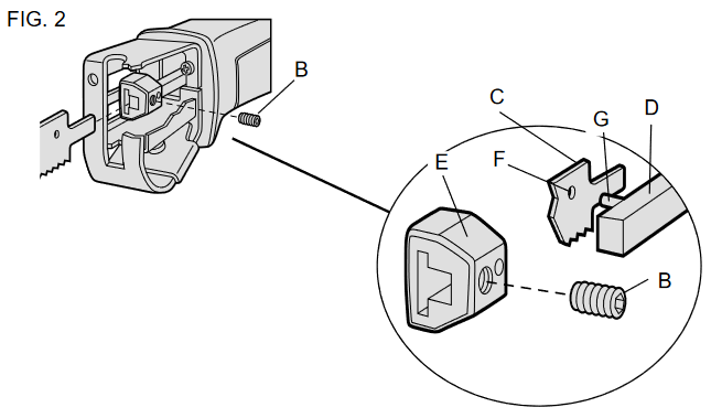 Serraggio della lama DW303