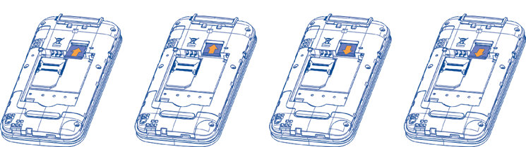 Atminties kortelės įdėjimas ir i&scaron;ėmimas - 1 žingsnis