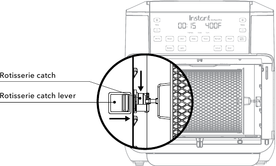 Setting up the rotisserie accessories - Step 2