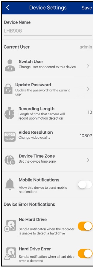 Apparaatinstellingen