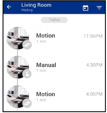 Om opgenomen video af te spelen