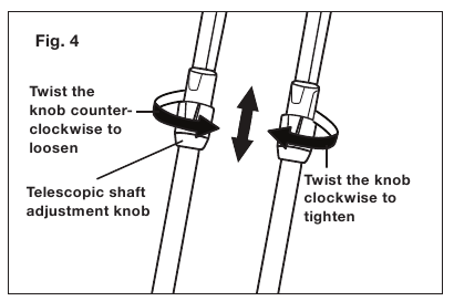 R&eacute;glage de la perche t&eacute;lescopique