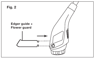 Guide de coupe-bordure + protection pour fleurs