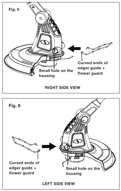 Kra&scaron;tų apipjovimo kreiptuvo + gėlių apsaugos montavimas &ndash; 2 žingsnis