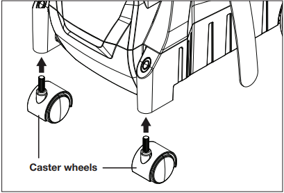 Installing Wheels - Step 1 - Insert front wheels