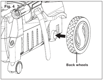 Installing Wheels - Step 2 - Insert back wheels