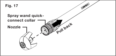 Suuttimen liitt&auml;minen ruiskutussauvaan
