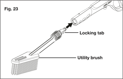 Sun Joe&reg; -painevesipesurin pehme&auml;harjaksisen yleisharjan k&auml;ytt&ouml;