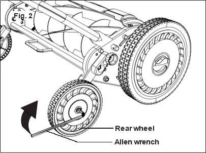 Montaje de la rueda trasera - Paso 2