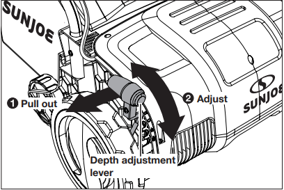 Funcionamiento - Ajuste de la profundidad de corte