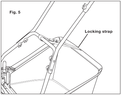 De grasopvangbak bevestigen Stap 2