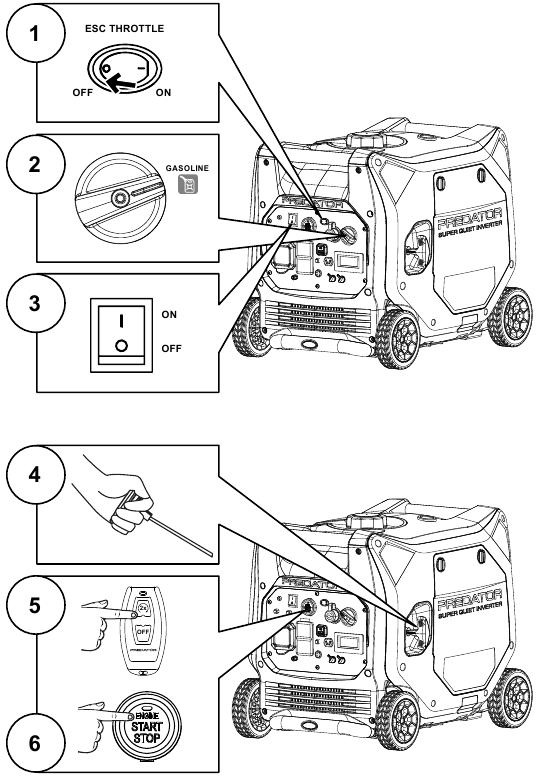 Opera&ccedil;&atilde;o com gasolina - Antes de ligar o motor