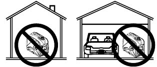 NEVER use inside a home or garage