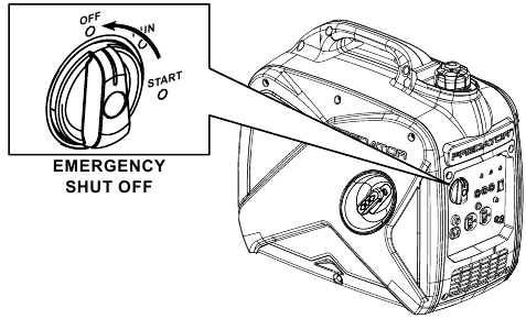 Arresto del motore - Passaggio 1