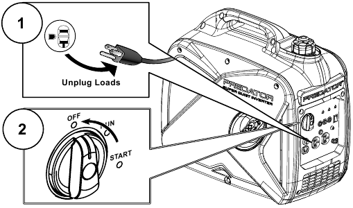 Arresto del motore - Passaggio 2