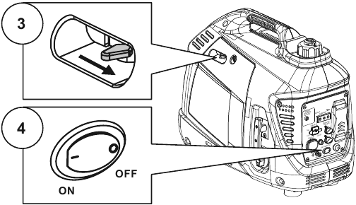 Ročni zagon - 2. korak - Premaknite ročico du&scaron;ilnika