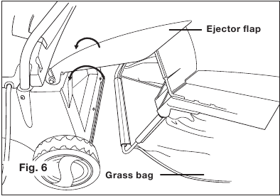 Montage + bevestiging van de grasopvangzak - Stap 3