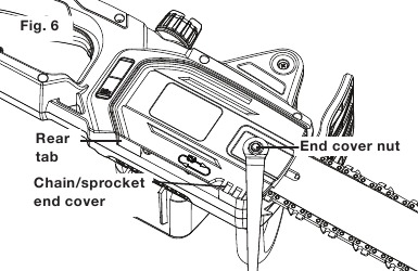 Postavljanje vodilice i lanca - Korak 6