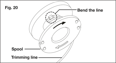 Nawijanie żyłki - Krok 2