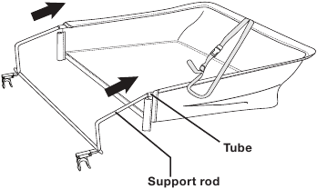 Assembling & attaching the grass catcher - Step 2