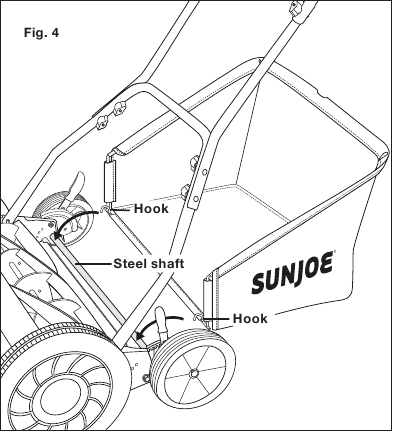Montaż kosza na trawę - Krok 1