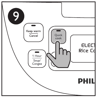 Brzo kuhanje/Standardno kuhanje - Korak 1