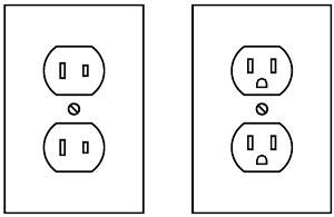 Outlets for 2-Prong Plug