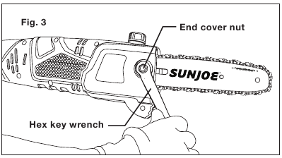 Postavljanje/Zamjena vodilice i lanca - Korak 2