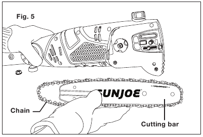 Postavljanje/Zamjena vodilice i lanca - Korak 4