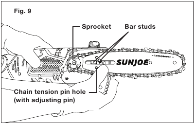 Postavljanje/Zamjena vodilice i lanca - Korak 7